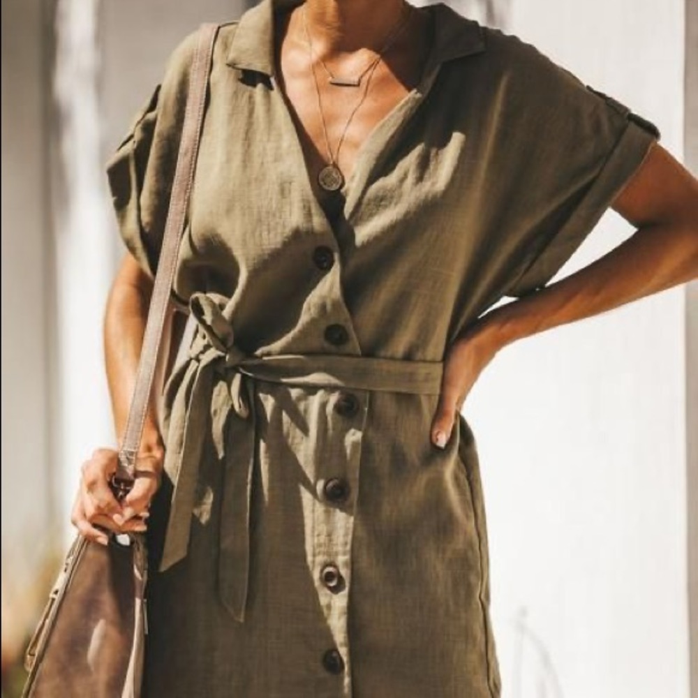 Vici - Commando Button Down Dress - Small - image 2